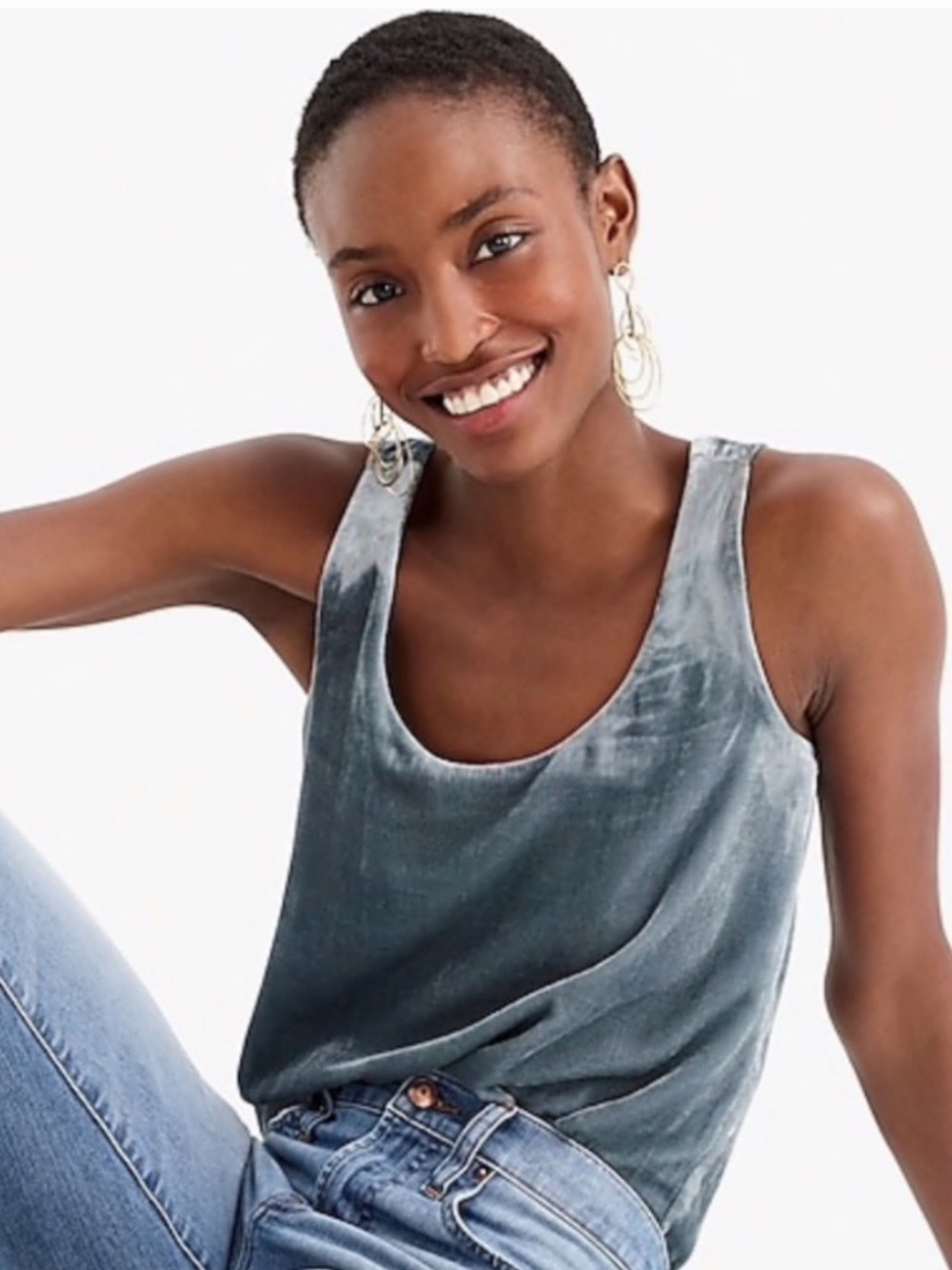 J. CREW Velvet Tank Top Blouse
